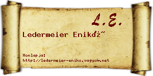 Ledermeier Enikő névjegykártya